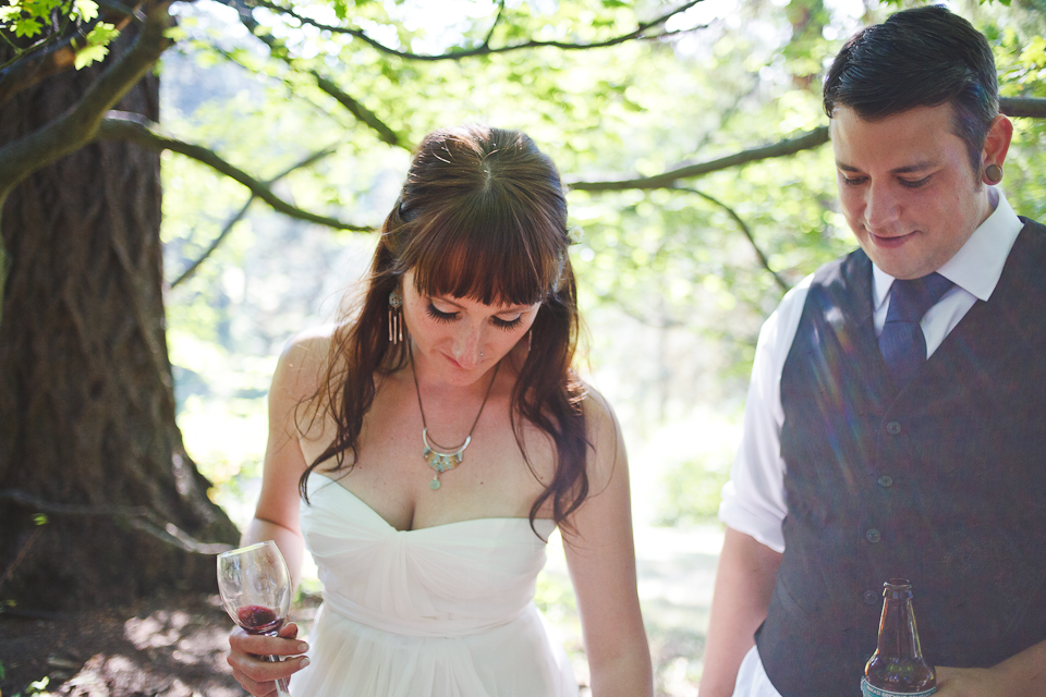 Ian + Ashley’s Hoyt Arboretum DIY Forest Wedding