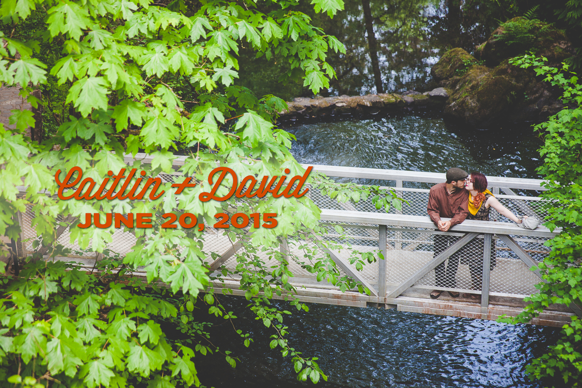 Caitlin + David | Leech Botanical Gardens Portland Engagement