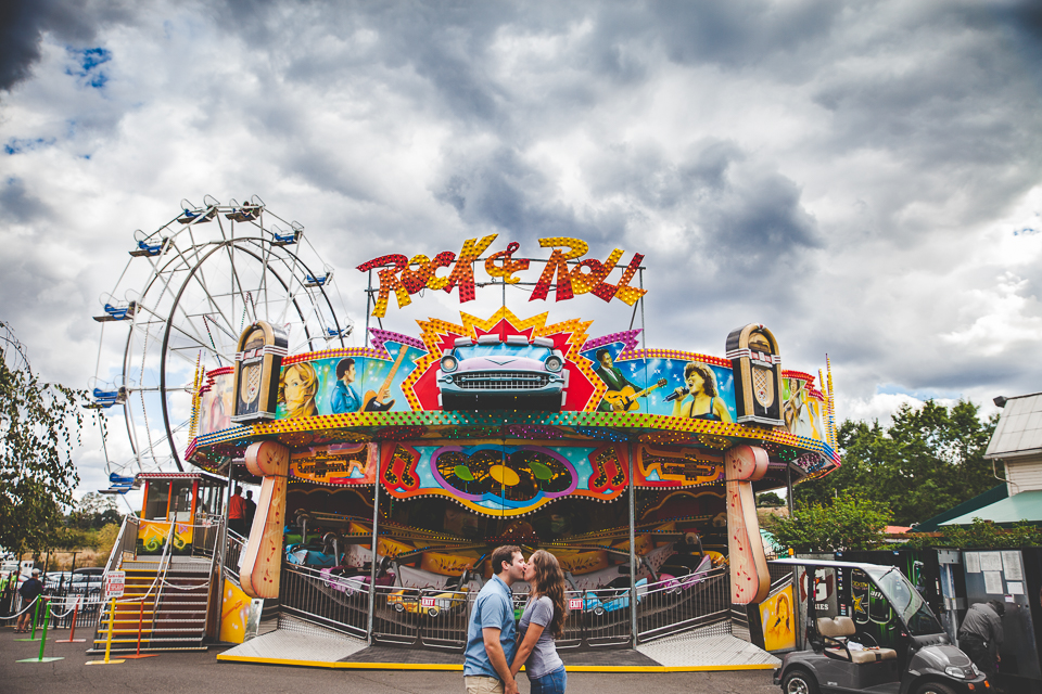 Aimee + Garin’s Oaks Amusement Park Portland Engagement