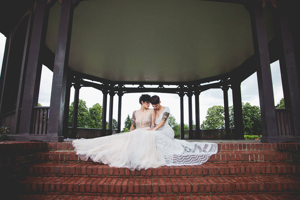 #LoveIsLove Lesbian Wedding Editorial Shoot with AniA Collection Dresses