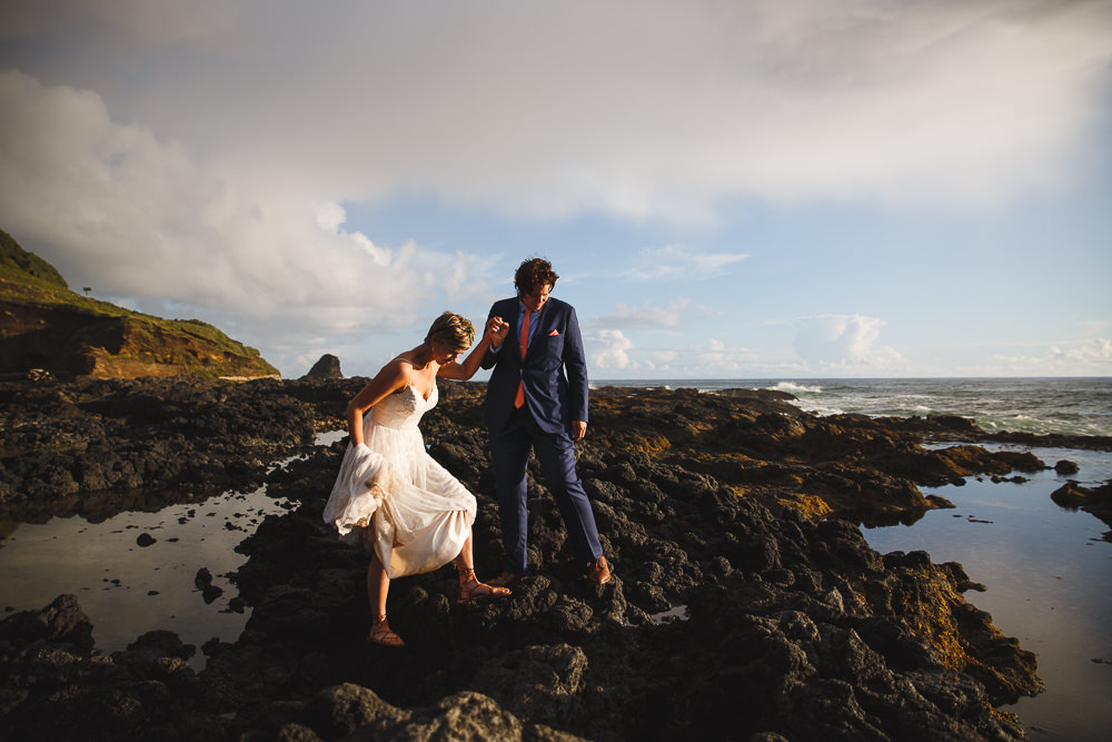 M+K’s Hobbit Beach Oregon Coast Small Wedding